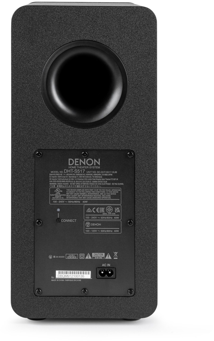 Denon DHT-S517 3.1.2 Dolby Atmos Soundbar System mit kabellosem Subwoofer