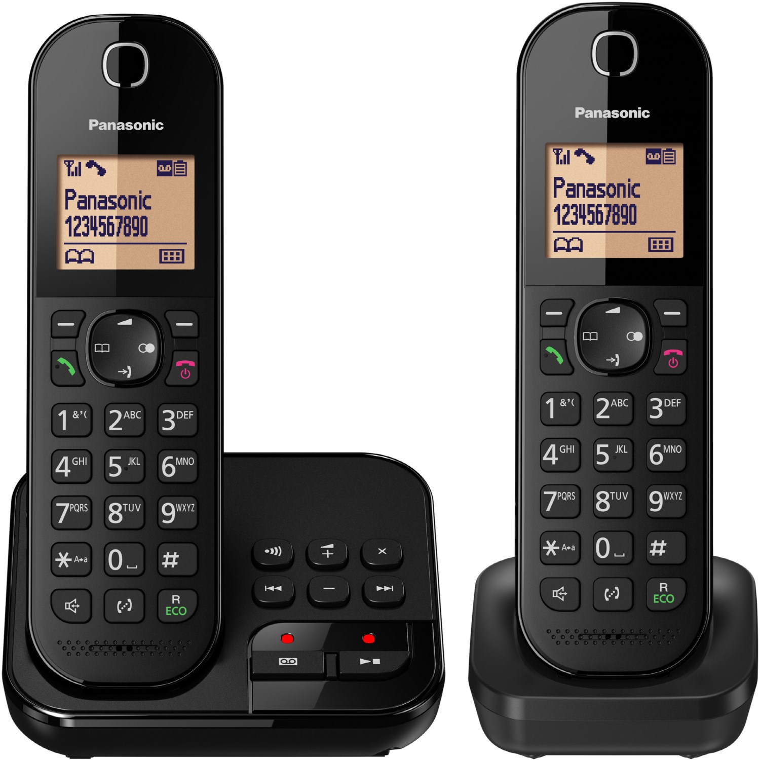Panasonic KX-TGC422GB schnurloses Telefon mit Anrufbeantworter schwarz
