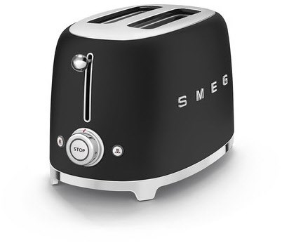 Smeg Toaster 2-Schlitz 50's Retro Style TSF01BLMEU Schwarz matt