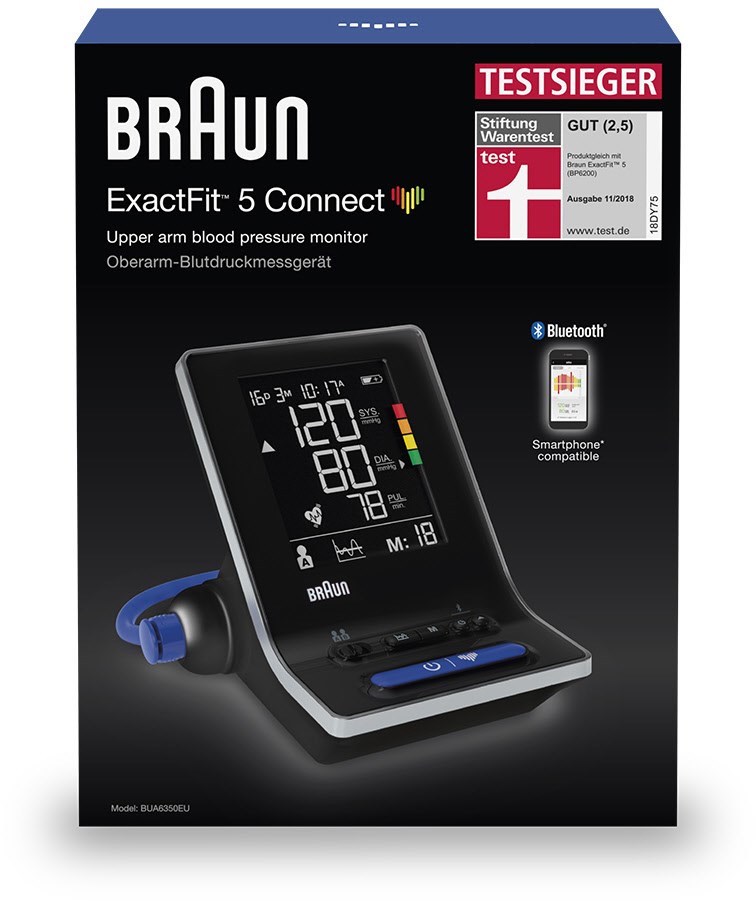 Braun ExactFit 5 Connect BUA6350EU Oberarm-Blutdruckmessgerät schwarz