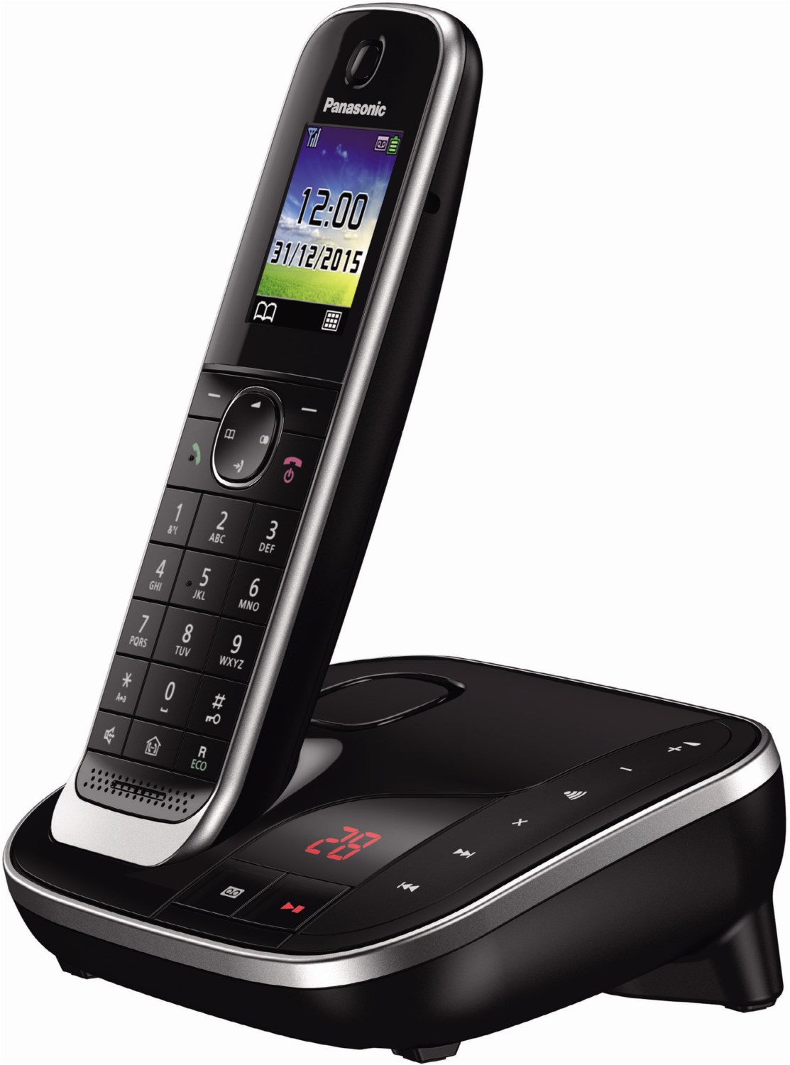 Panasonic KX-TGJ320GB Familien-Telefon mit Anrufbeantworter, schwarz