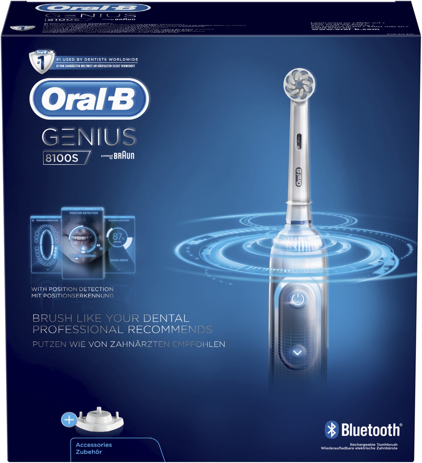 Braun Oral-B Genius 8100S Elektrische Zahnbürste silber