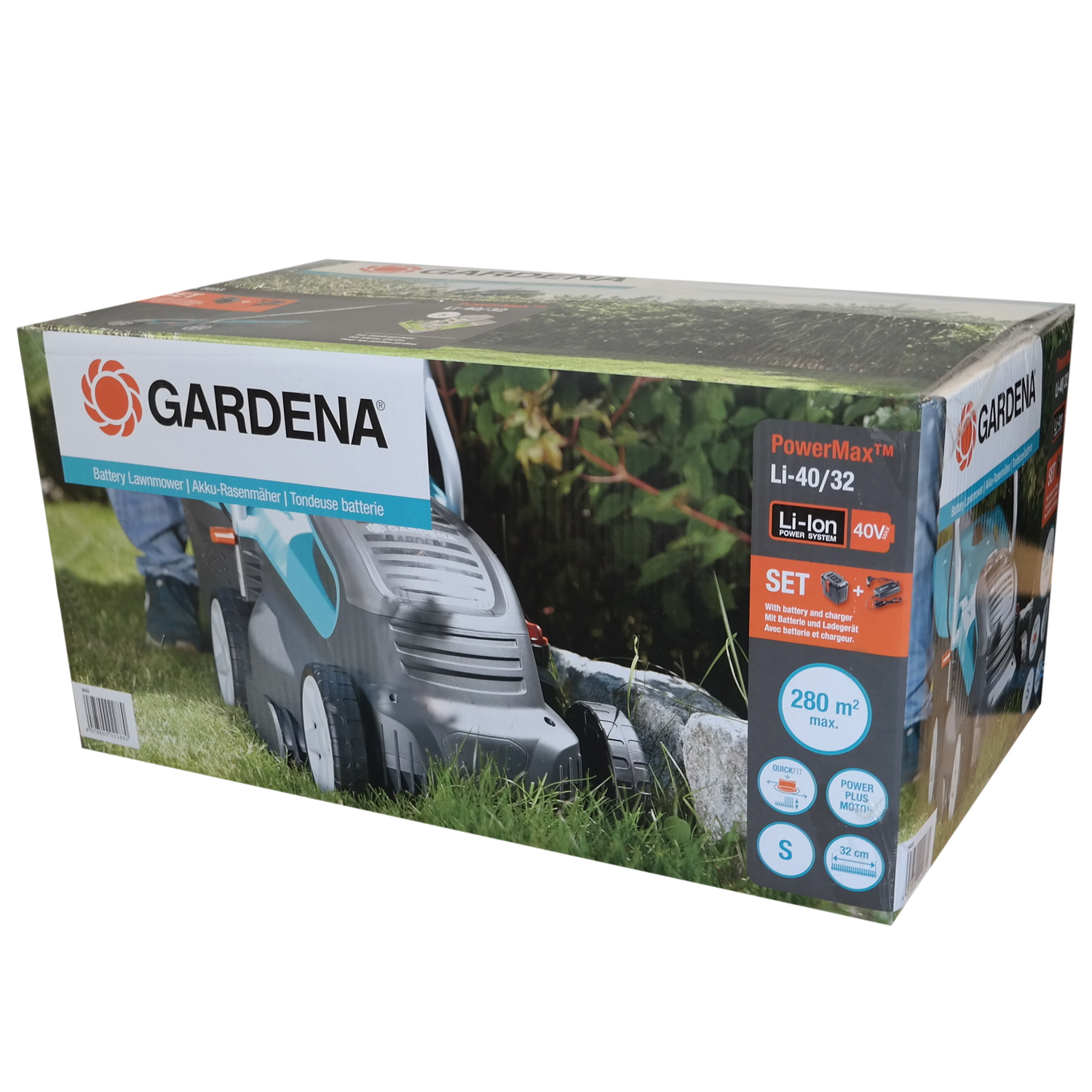 Gardena PowerMax™ Li-40/32 Akku-Rasenmäher inkl. Akku
