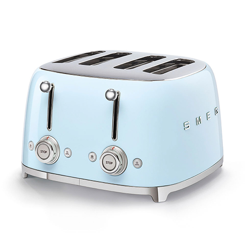 Smeg Toaster 4-Schlitz 50's Retro Style TSF03PBEU Pastellblau