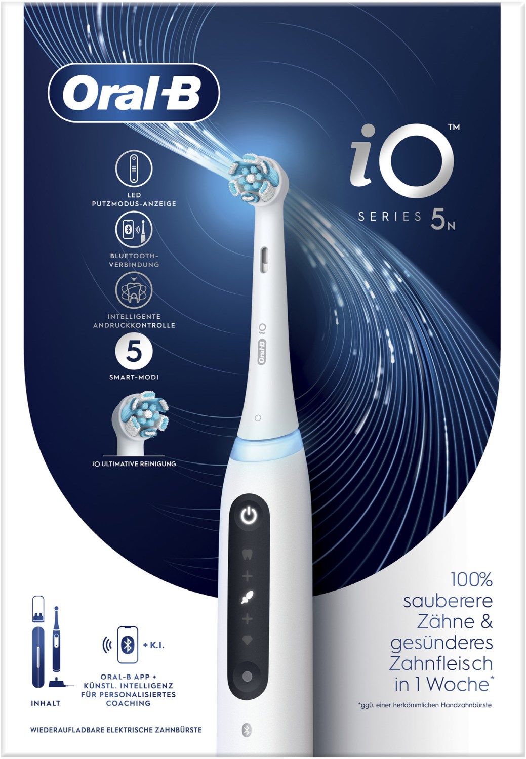 Braun Oral-B iO Series 5N Elektrische Zahnbürste Quite White